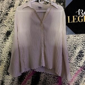 NICOLA Beige Textured Button Down Shirt